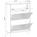 vidaXL Skriňa na topánky HAARLEM 78 x 24 x 103 cm Kompozitné drevo – Obrázok 8