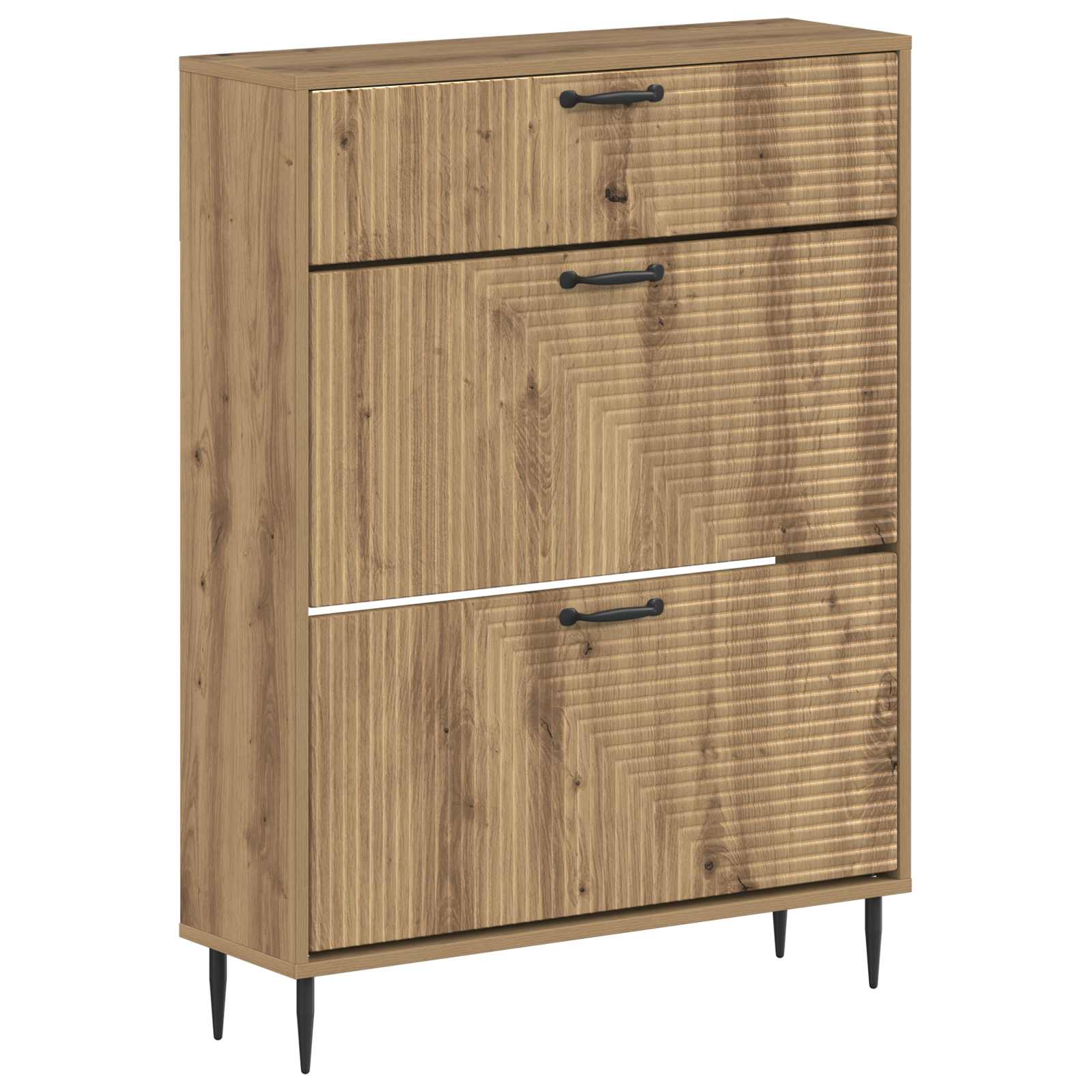 896884_1.jpg vidaXL Skriňa na topánky HAARLEM 78 x 24 x 103 cm Kompozitné drevo – Obrázok 1