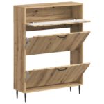 vidaXL Skriňa na topánky HAARLEM 78 x 24 x 103 cm Kompozitné drevo – Obrázok 2