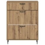 vidaXL Skriňa na topánky HAARLEM 78 x 24 x 103 cm Kompozitné drevo – Obrázok 3