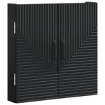 vidaXL Skriňa na terč HAARLEM Čierna 52,5 x 10,5 x 53,5 cm – Obrázok 3