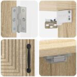 vidaXL Skriňa na terč HAARLEM Dub sonoma 52,5 x 10,5 x 53,5 cm – Obrázok 6