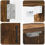 vidaXL Skriňa na terč HAARLEM Dymový dub 52,5 x 10,5 x 53,5 cm – Obrázok 6