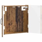 vidaXL Skriňa na terč HAARLEM Staré drevo 52,5 x 10,5 x 53,5 cm – Obrázok 2