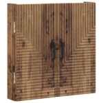vidaXL Skriňa na terč HAARLEM Staré drevo 52,5 x 10,5 x 53,5 cm – Obrázok 3