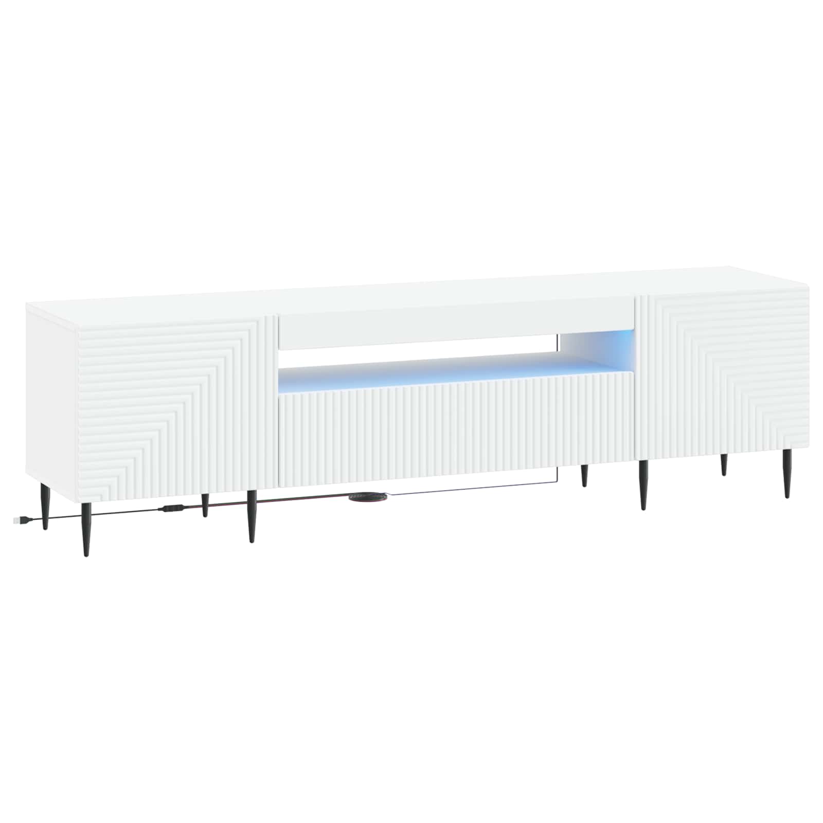896905_1.jpg vidaXL LED TV kabinet Biela Kompozitné drevo – Obrázok 1