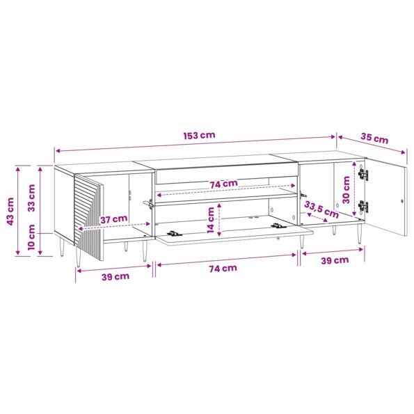 vidaXL LED TV kabinet Biela Kompozitné drevo – Obrázok 10