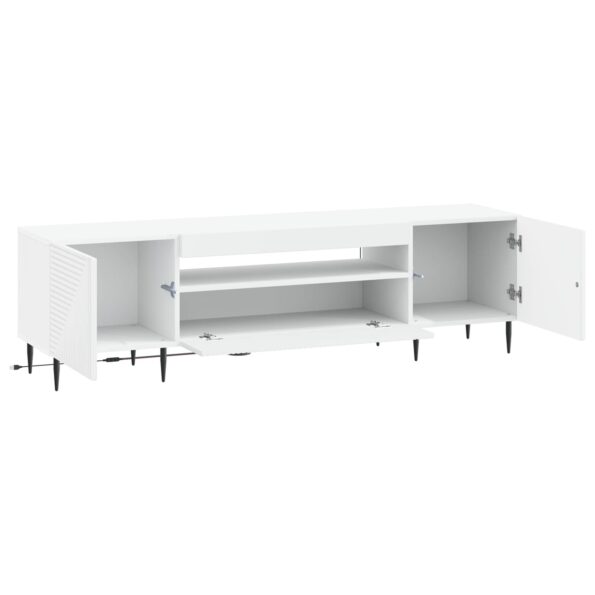 vidaXL LED TV kabinet Biela Kompozitné drevo – Obrázok 3
