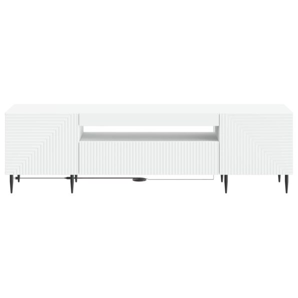 vidaXL LED TV kabinet Biela Kompozitné drevo – Obrázok 4