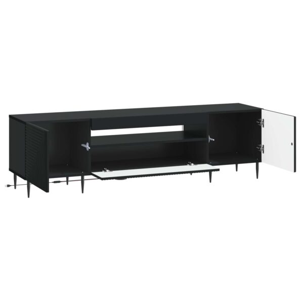 vidaXL LED TV kabinet Čierna Kompozitné drevo – Obrázok 3