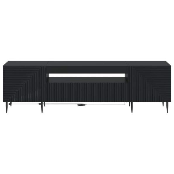 vidaXL LED TV kabinet Čierna Kompozitné drevo – Obrázok 4