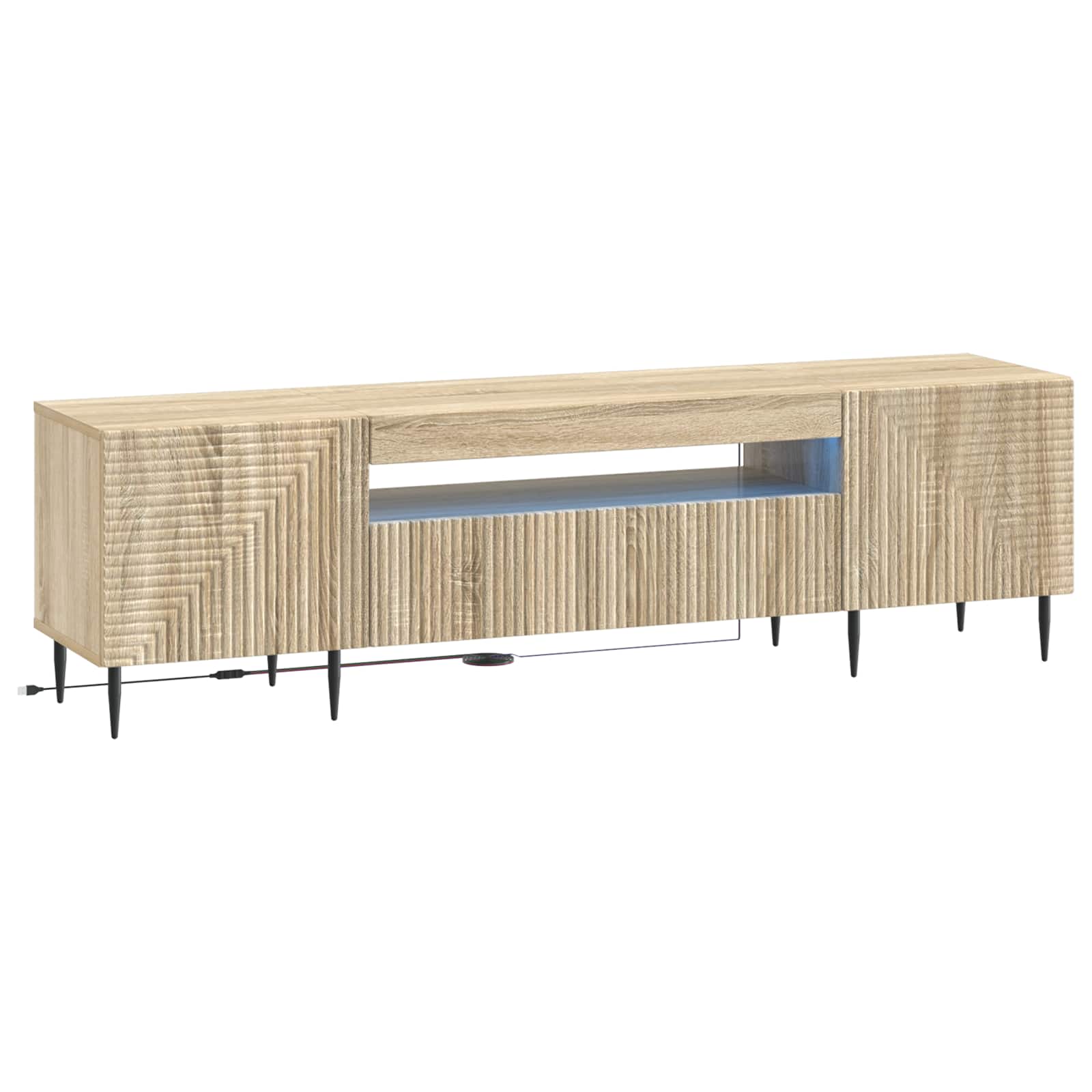 896907_1.jpg vidaXL LED TV kabinet Dub sonoma Kompozitné drevo – Obrázok 1
