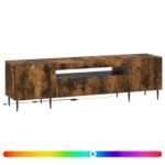 vidaXL LED TV kabinet Dymový dub Kompozitné drevo – Obrázok 2