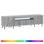 vidaXL LED TV kabinet Sivý Sonoma Kompozitné drevo – Obrázok 2