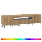 vidaXL LED TV kabinet Dub artisan Kompozitné drevo – Obrázok 2