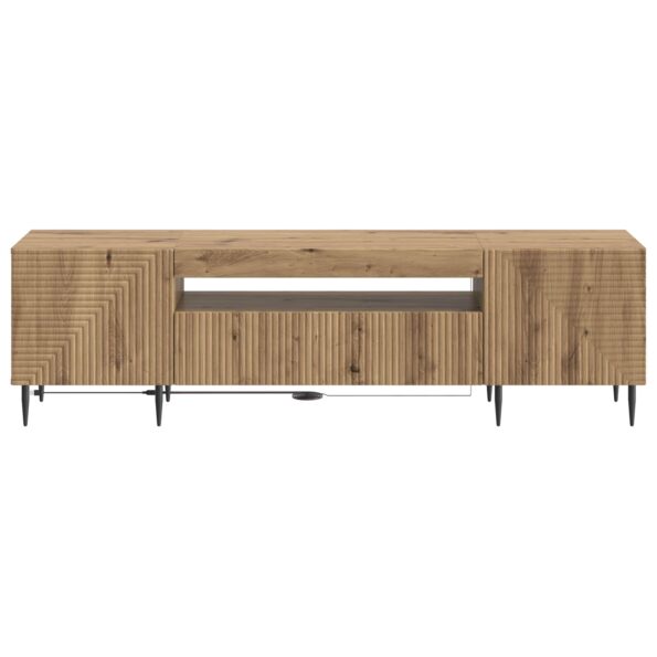 vidaXL LED TV kabinet Dub artisan Kompozitné drevo – Obrázok 4