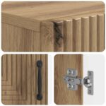 vidaXL Toaletná skriňa HAARLEM Dub artisan 66 x 25,5 x 190 cm – Obrázok 6