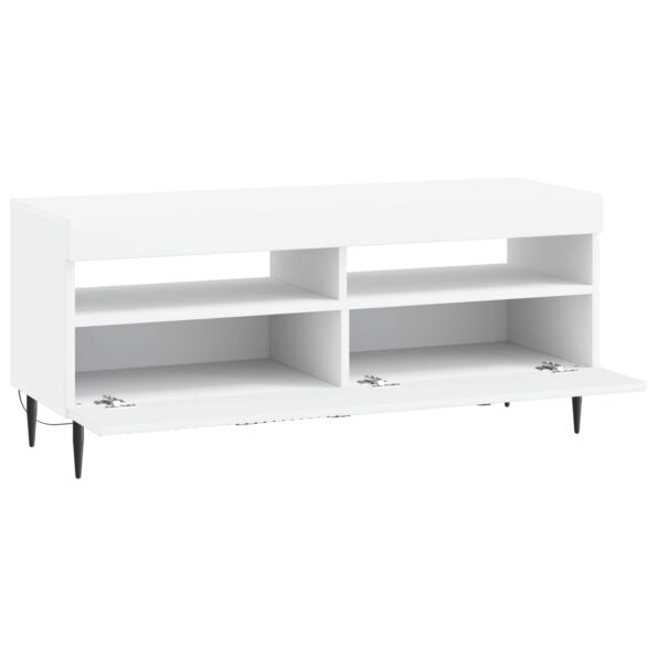 vidaXL LED TV kabinet Biela Kompozitné drevo – Obrázok 3