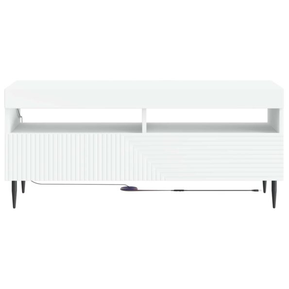 vidaXL LED TV kabinet Biela Kompozitné drevo – Obrázok 4
