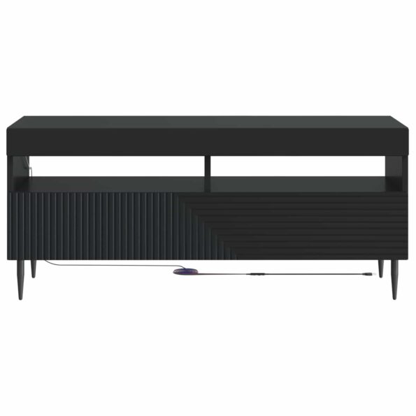 vidaXL LED TV kabinet Čierna Kompozitné drevo – Obrázok 4