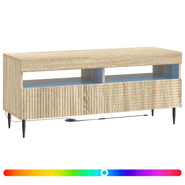vidaXL LED TV kabinet Dub sonoma Kompozitné drevo – Obrázok 2