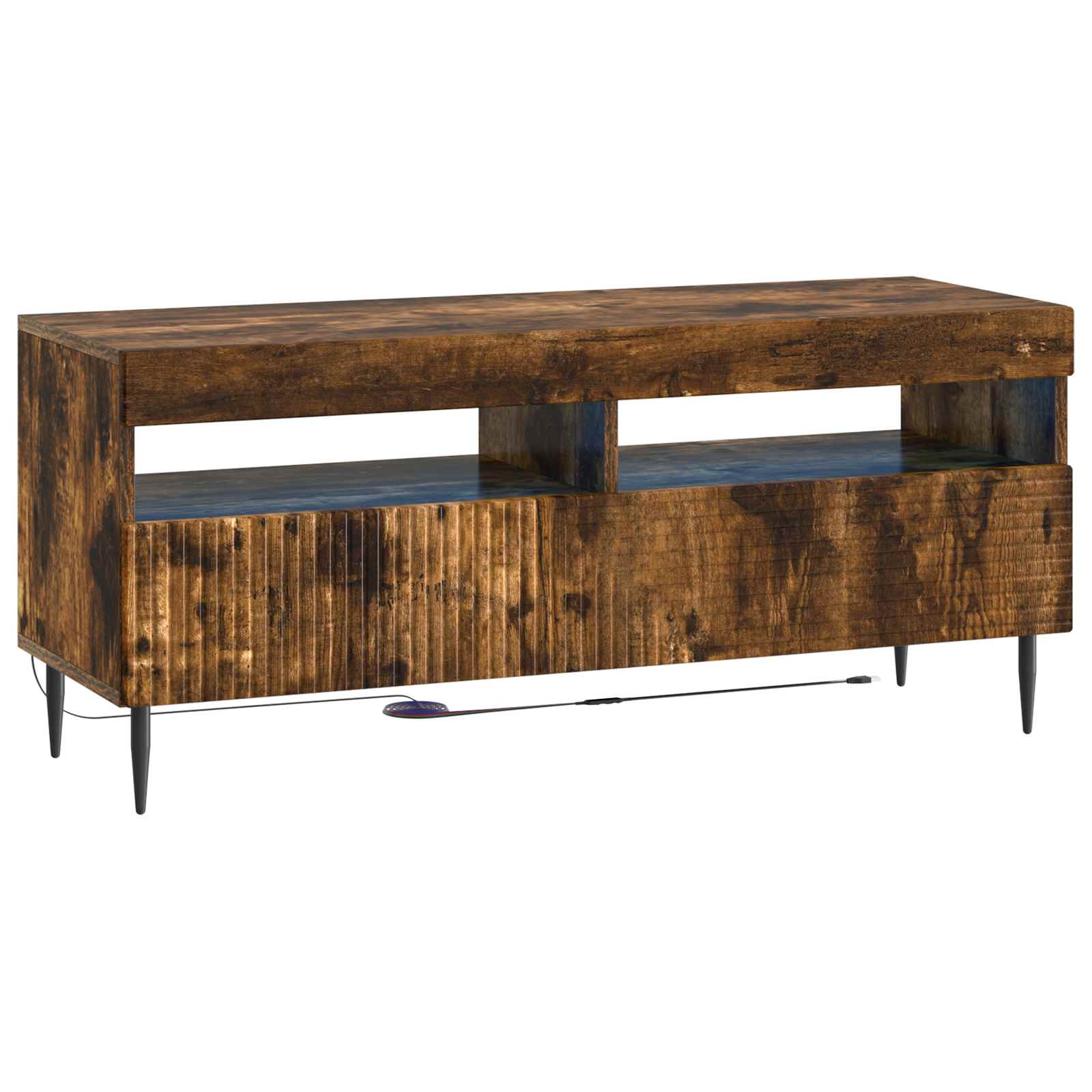 896990_1.jpg vidaXL LED TV kabinet Dymový dub Kompozitné drevo – Obrázok 1