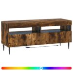 vidaXL LED TV kabinet Dymový dub Kompozitné drevo – Obrázok 2