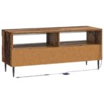 vidaXL LED TV kabinet Staré drevo Kompozitné drevo – Obrázok 6