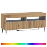 vidaXL LED TV kabinet Dub artisan Kompozitné drevo – Obrázok 2