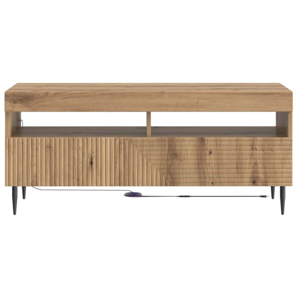 vidaXL LED TV kabinet Dub artisan Kompozitné drevo – Obrázok 4