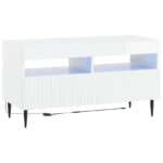 vidaXL LED TV kabinet Biela s vysokým leskom Kompozitné drevo