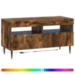 vidaXL LED TV kabinet Dymový dub Kompozitné drevo – Obrázok 2