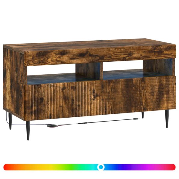vidaXL LED TV kabinet Dymový dub Kompozitné drevo – Obrázok 2