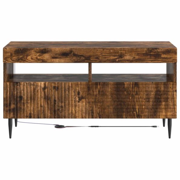 vidaXL LED TV kabinet Dymový dub Kompozitné drevo – Obrázok 4