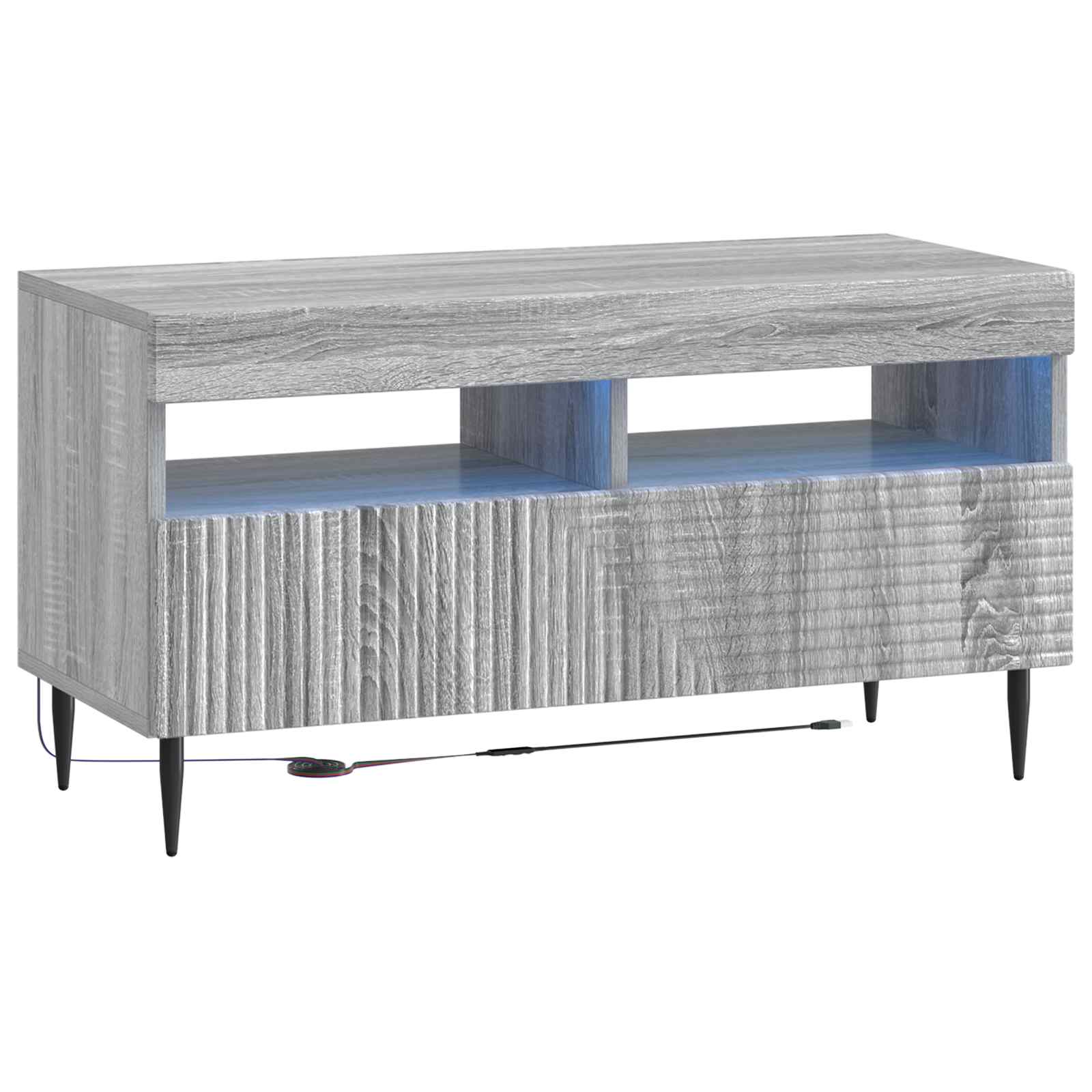 897001_1.jpg vidaXL LED TV kabinet Sivý Sonoma Kompozitné drevo – Obrázok 1