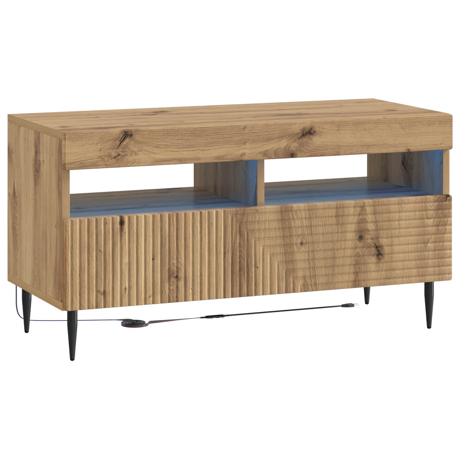897004_1.jpg vidaXL LED TV kabinet Dub artisan Kompozitné drevo – Obrázok 1