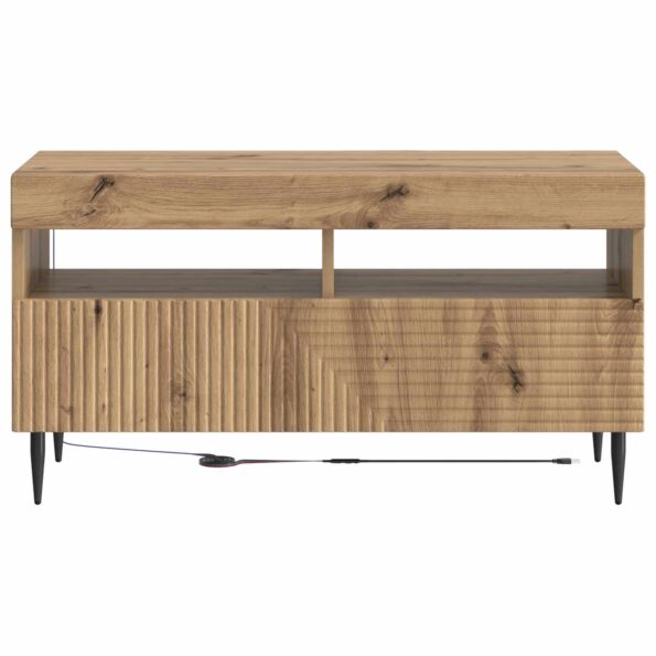 vidaXL LED TV kabinet Dub artisan Kompozitné drevo – Obrázok 4