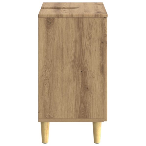 vidaXL Kúpeľňová skrinka pod umývadlo DELFT Dub artisan – Obrázok 4
