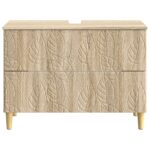 vidaXL Kúpeľňová skrinka pod umývadlo DELFT Dub sonoma 82 x 41 x 59 cm – Obrázok 3