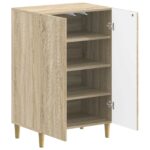 vidaXL Skriňa na topánky DELFT 59,5 x 39,5 x 90 cm Kompozitné drevo – Obrázok 2