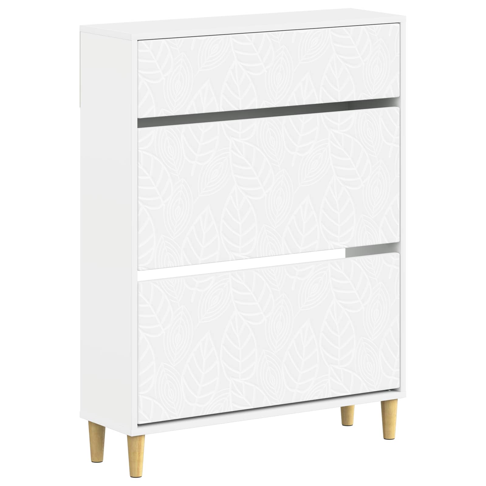 897095_1.jpg vidaXL Skriňa na topánky DELFT 78 x 24 x 103 cm Kompozitné drevo Biela – Obrázok 1