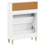 vidaXL Skriňa na topánky DELFT 78 x 24 x 103 cm Kompozitné drevo Biela – Obrázok 5