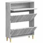 vidaXL Skriňa na topánky DELFT 78 x 24 x 103 cm Kompozitné drevo – Obrázok 2