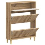 vidaXL Skriňa na topánky DELFT 78 x 24 x 103 cm Kompozitné drevo – Obrázok 2