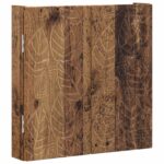 vidaXL Skriňa na terč DELFT Staré drevo 52,5 x 10,5 x 53,5 cm – Obrázok 3