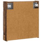 vidaXL Skriňa na terč DELFT Staré drevo 52,5 x 10,5 x 53,5 cm – Obrázok 5