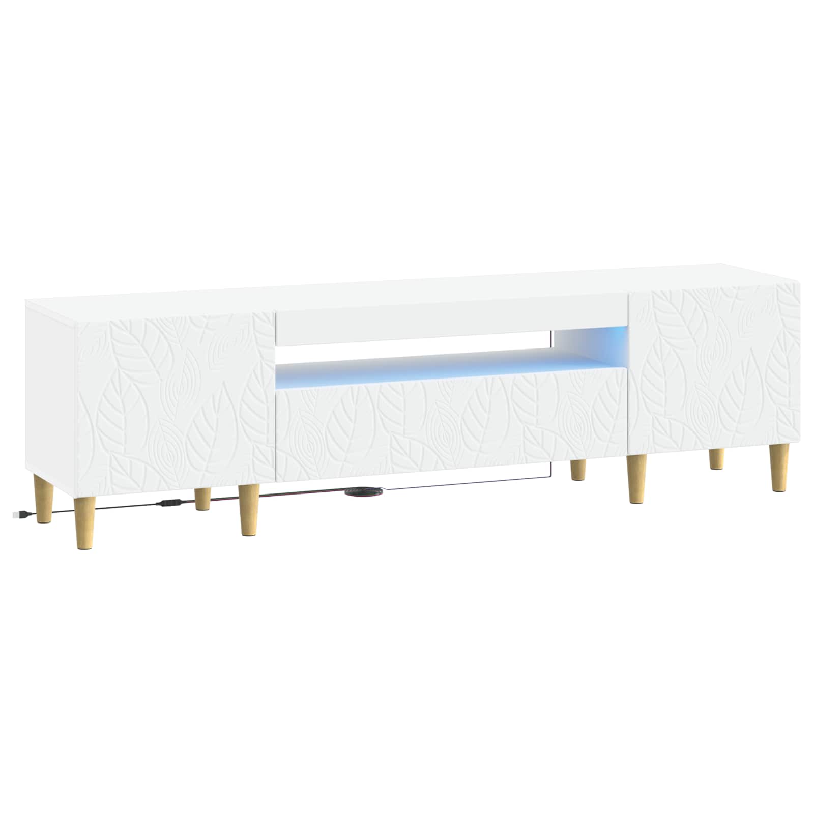 897125_1.jpg vidaXL LED TV kabinet Biela Kompozitné drevo – Obrázok 1