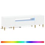vidaXL LED TV kabinet Biela Kompozitné drevo – Obrázok 2
