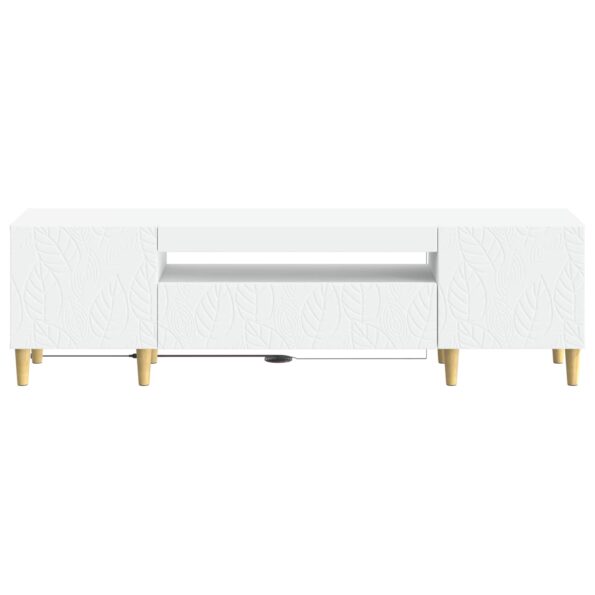 vidaXL LED TV kabinet Biela Kompozitné drevo – Obrázok 4