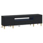 vidaXL LED TV kabinet Čierna Kompozitné drevo